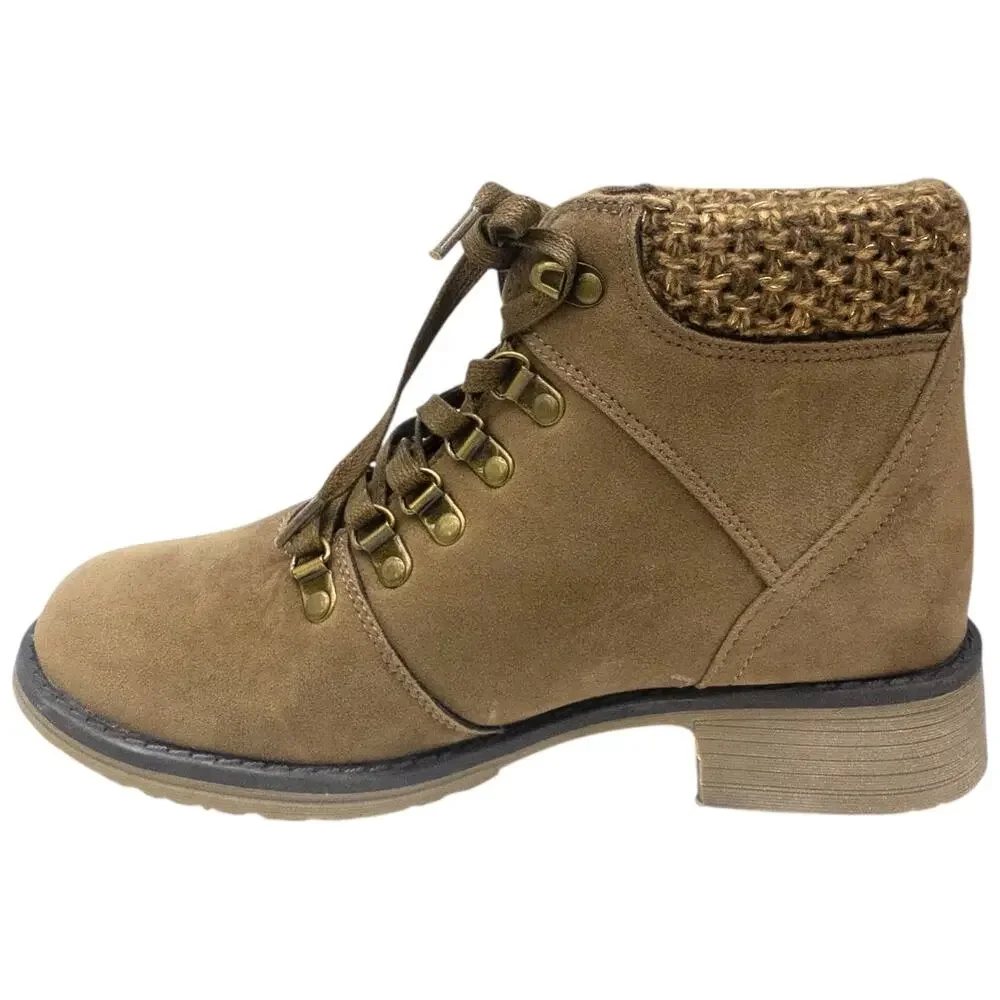Muk Luks Hiker Denali Boots Women's size 8 Knit Collar Ankle Boots